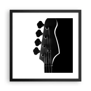Plakát v černém rámu - Rockové ticho  - 40x40 cm