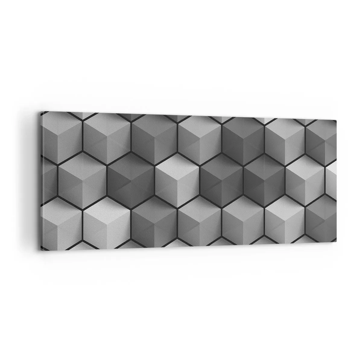 Obraz na plátně - Kubistické puzzle - 100x40 cm
