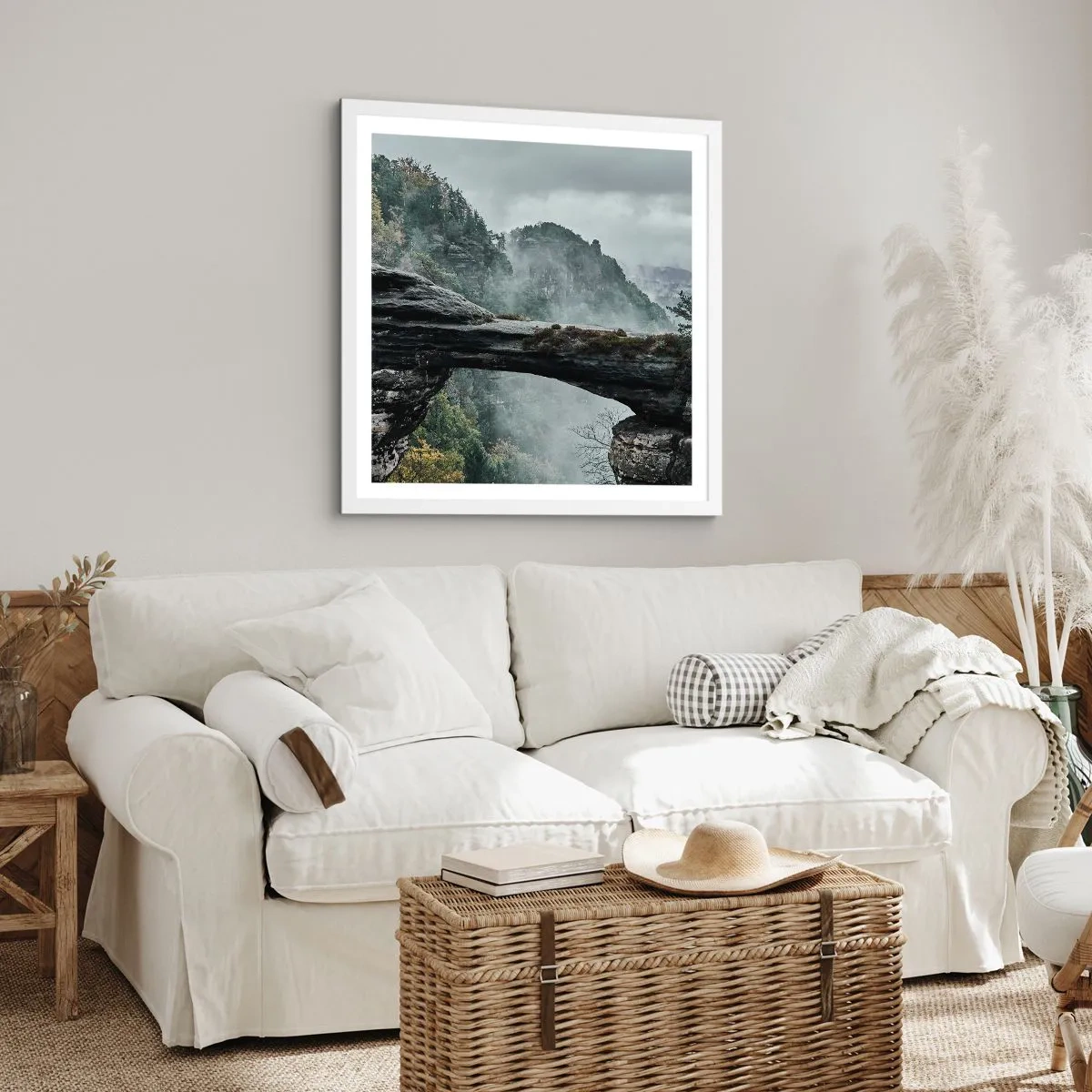 Plakát v bílém rámu - Dobrodružství právě začíná - 40x40 cm