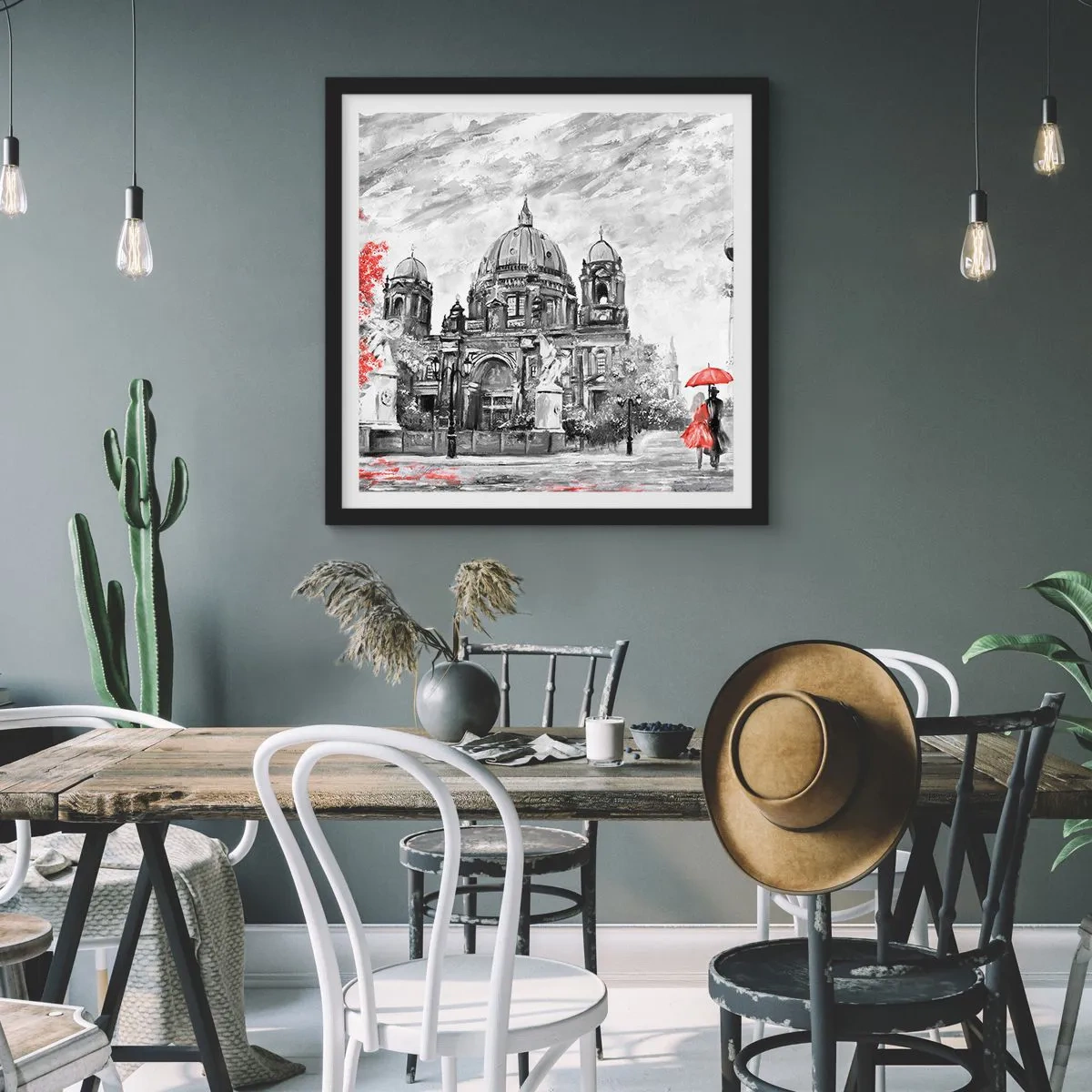 Plakát v černém rámu - Berlínské setkání - 60x60 cm