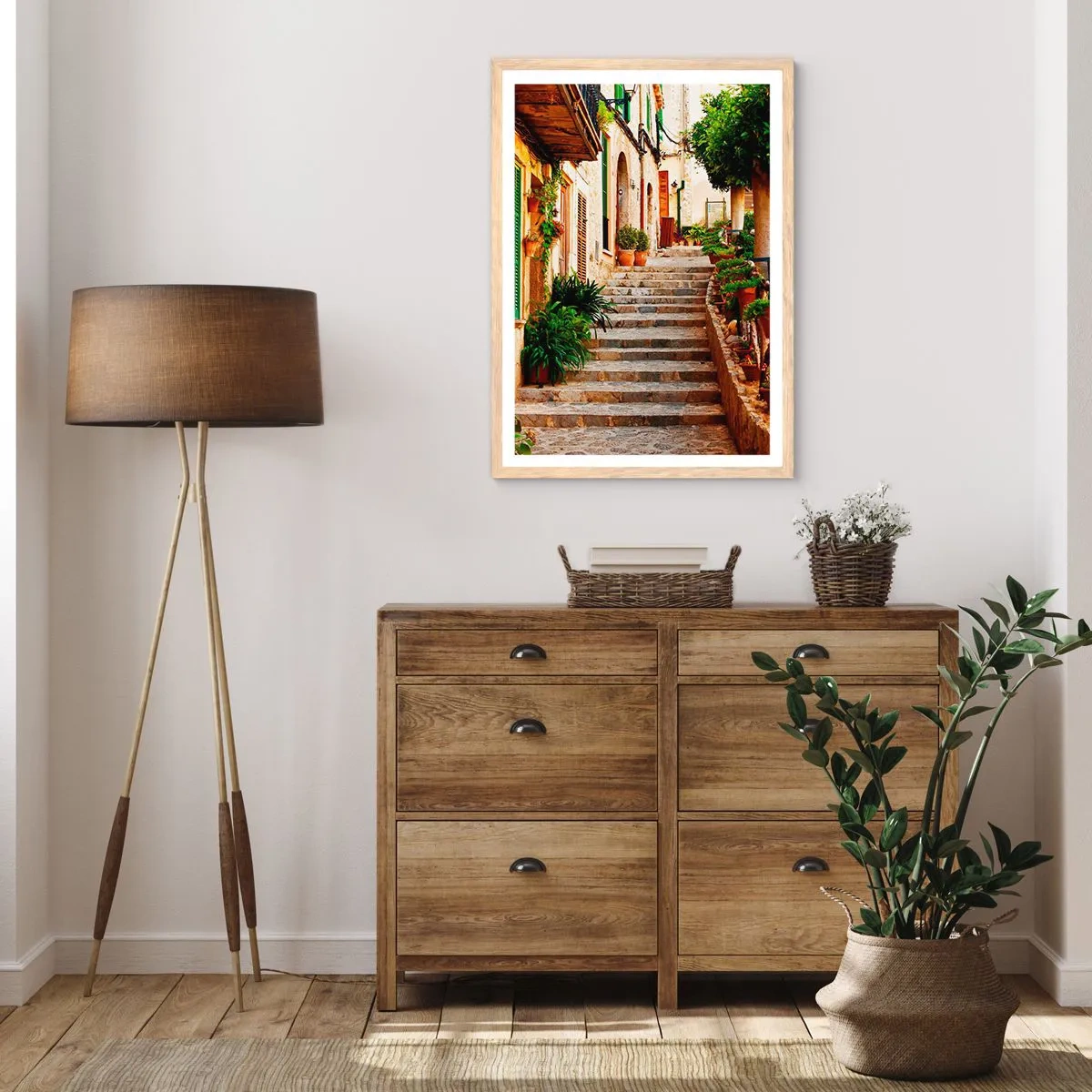 Plakát v rámu světlý dub - Kouzlo španělské dovolené - 61x91 cm