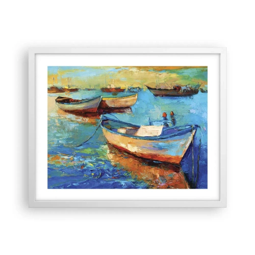 Plakát v bílém rámu - V jižním zálivu - 50x40 cm