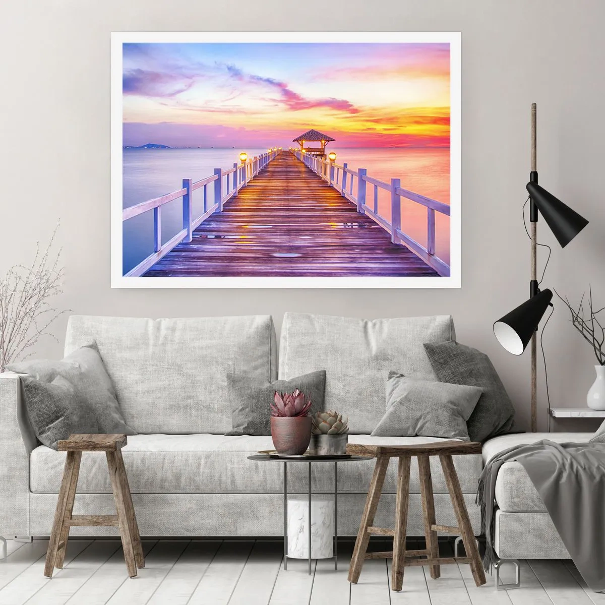 Plakát - Liliově-zlaté ticho večera - 100x70 cm