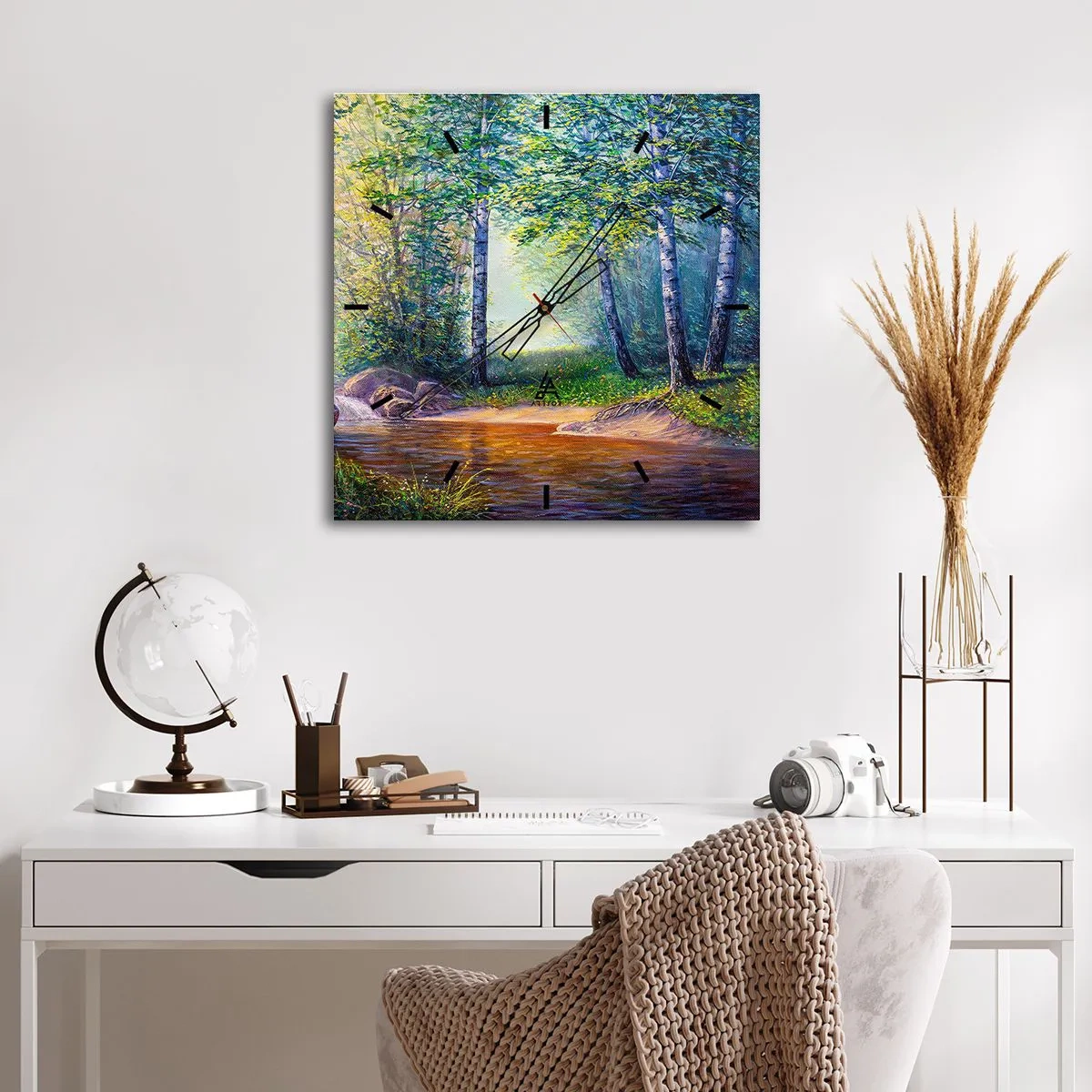 Nástěnné hodiny - Scénář selanky - 30x30 cm