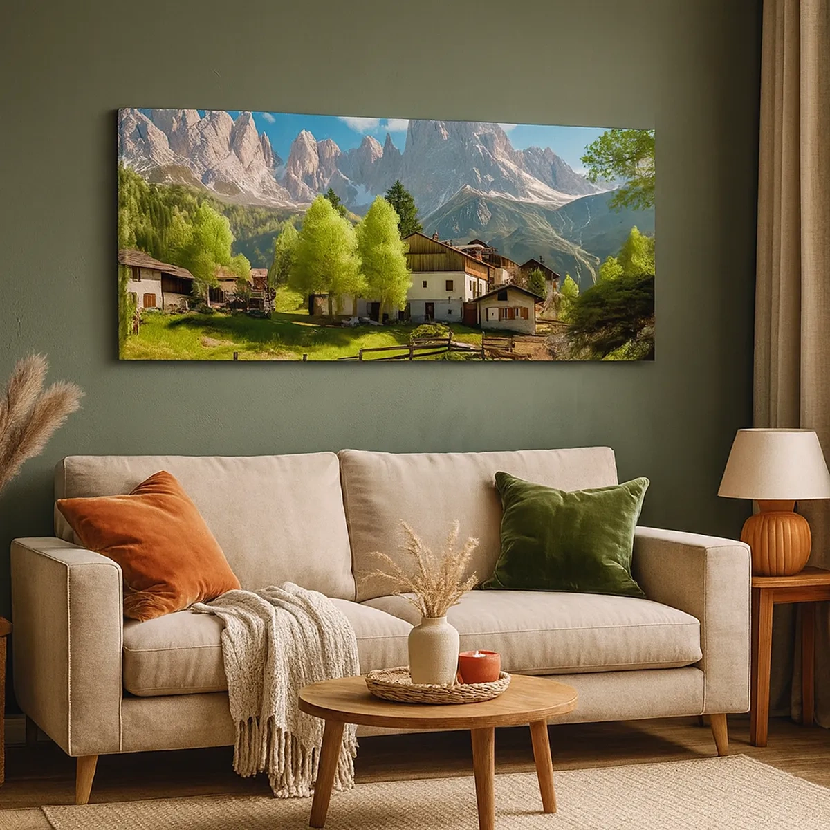 Obraz na plátně - Alpská idyla - 30x30 cm