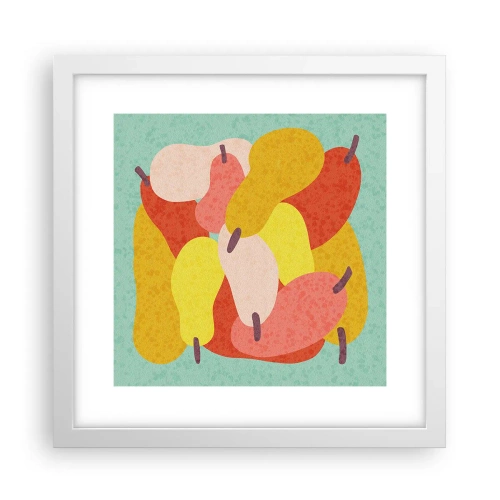 Plakát v bílém rámu - Ochutnejte letní slunce - 30x30 cm