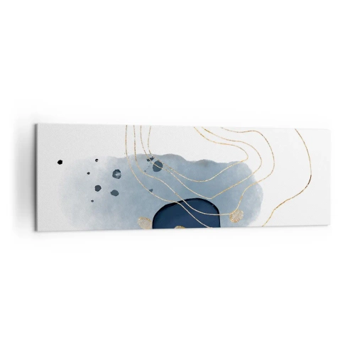 Obraz na plátně - Modro-zlatá fantazie - 160x50 cm