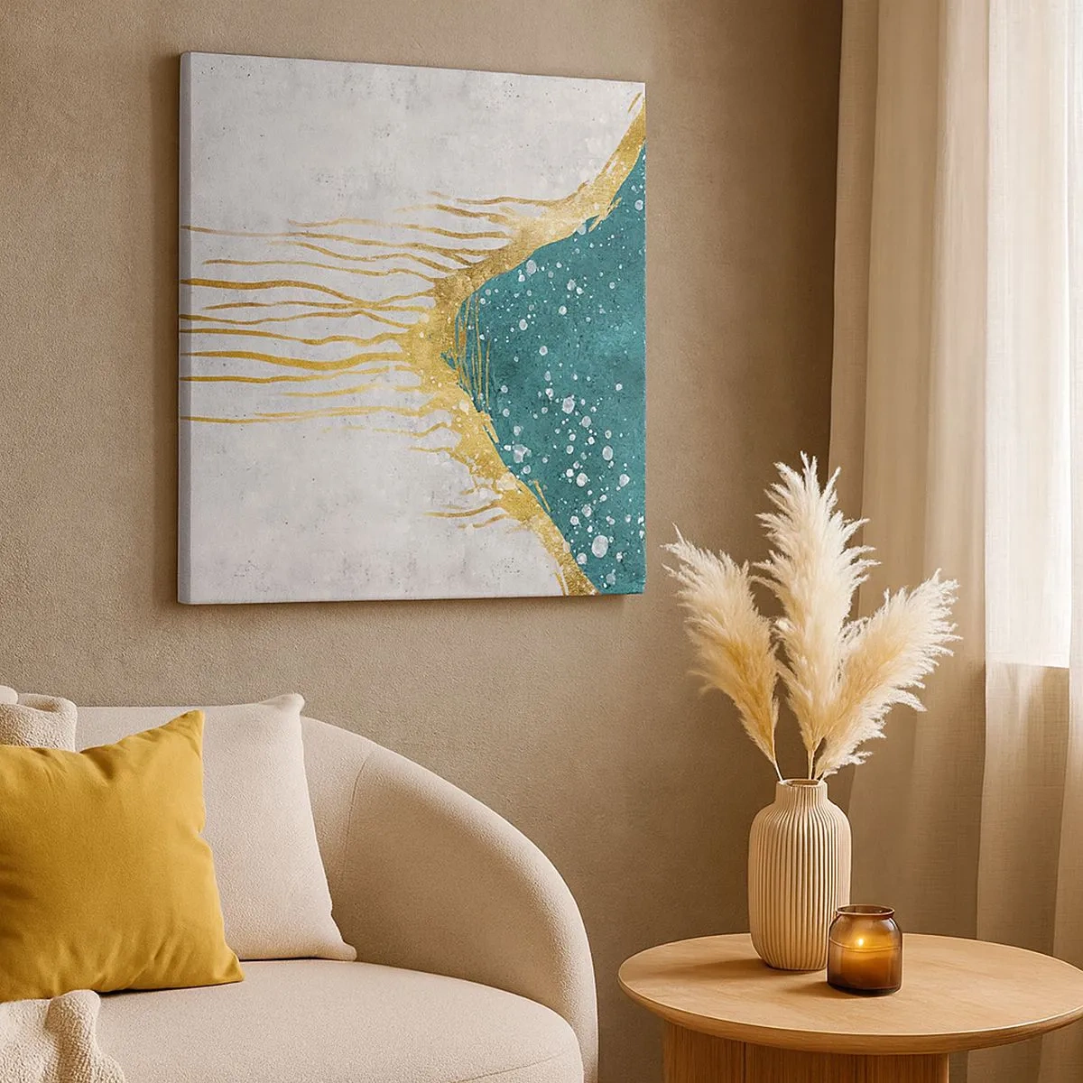 Obraz na plátně - Zlatý příliv - 30x30 cm