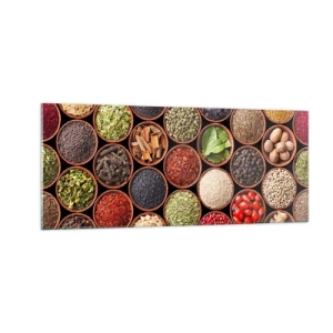 Obraz na skle - Všechny chutě světa - 100x40 cm