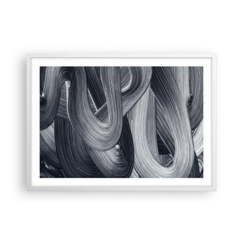 Plakát v bílém rámu - Plynulost reality - 70x50 cm