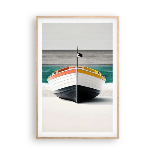 Plakát v rámu světlý dub - Na správném místě - 61x91 cm