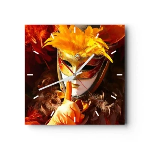 Nástěnné hodiny - Tajemství je částí hry - 40x40 cm