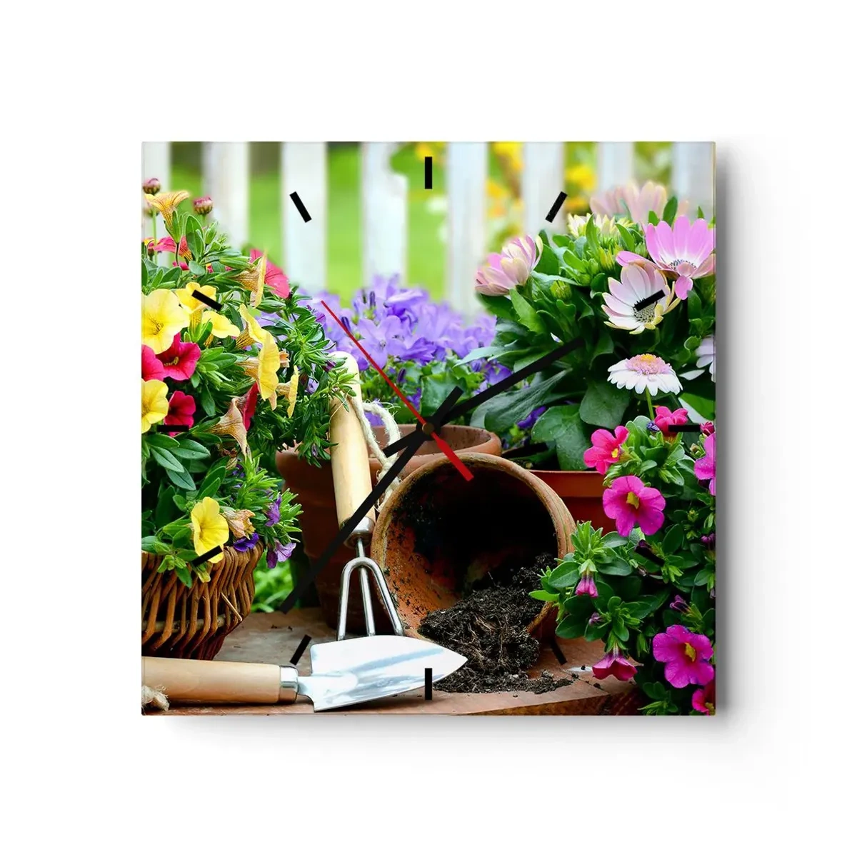 Nástěnné hodiny - Zahrádka Žofky - 40x40 cm