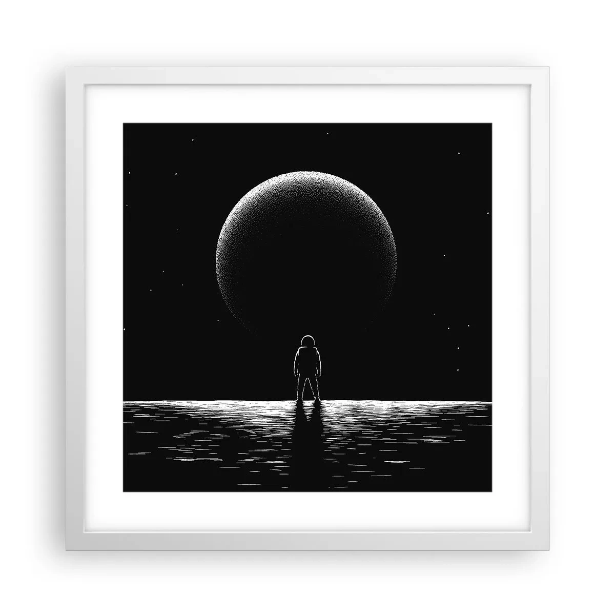 Plakát v bílém rámu - Tváři v tvář - 40x40 cm