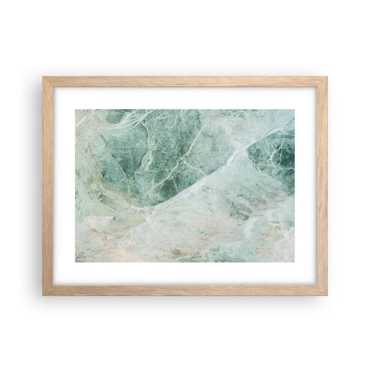 Plakát v rámu světlý dub - Ctný chlad kamene - 40x30 cm