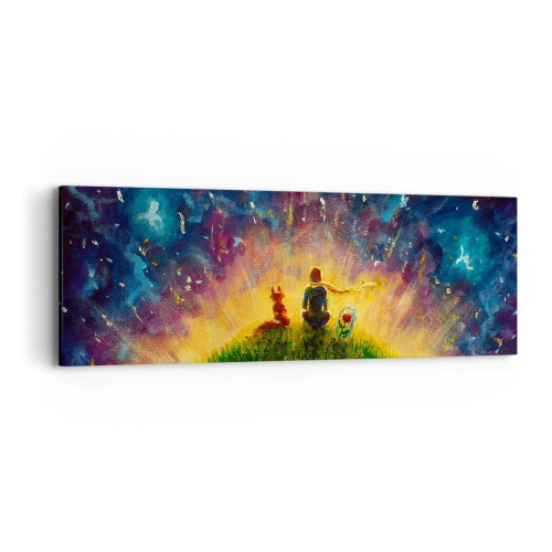 Obraz na plátně - Láska a přátelství - celý svět - 90x30 cm
