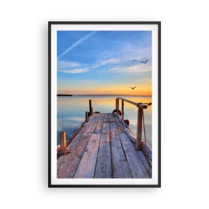 Plakát v černém rámu - Jít před sebe směrem ke slunci - 61x91 cm