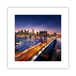 Plakát - Zářící most do srdce města - 30x30 cm