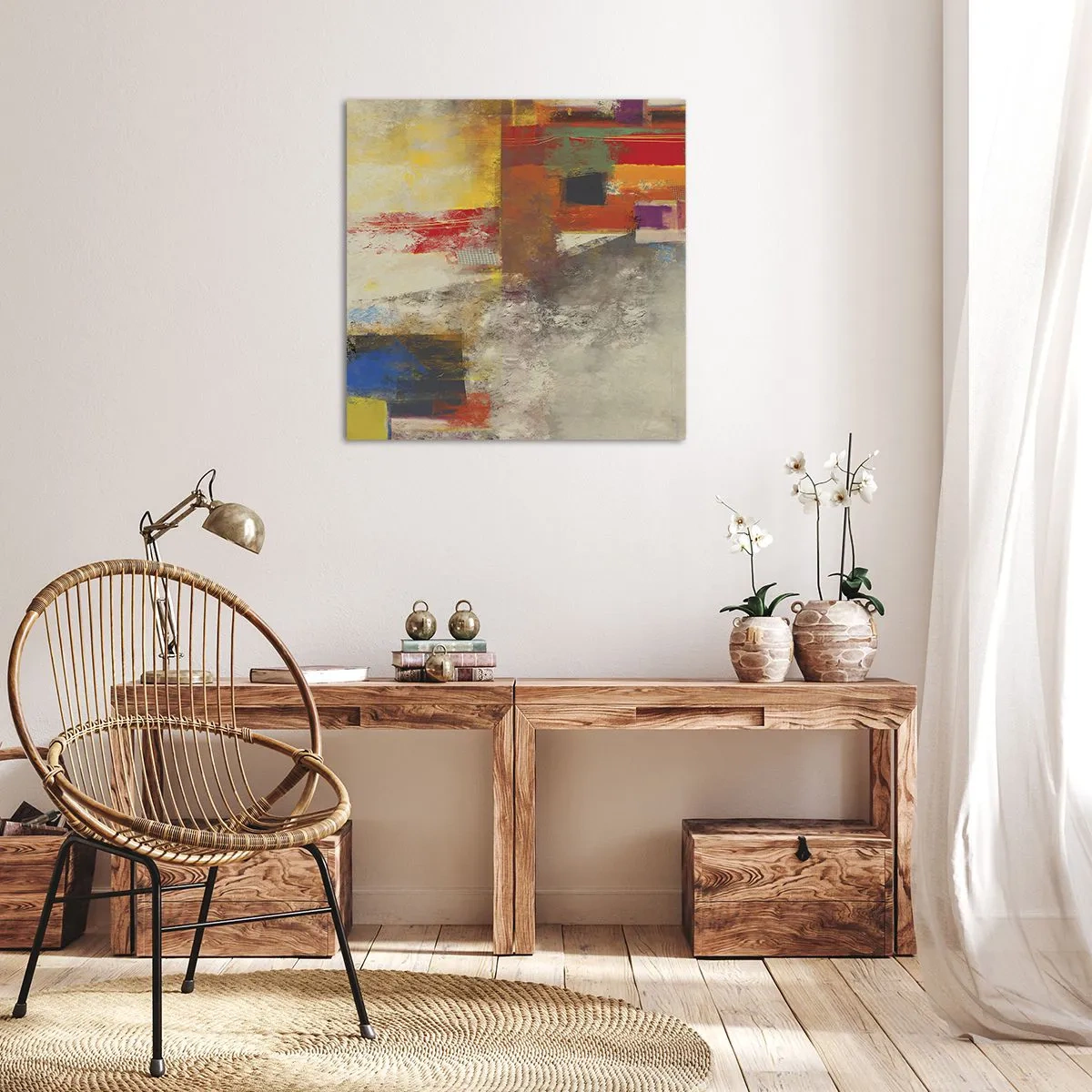 Obraz na plátně - Geometrie barev - 30x30 cm