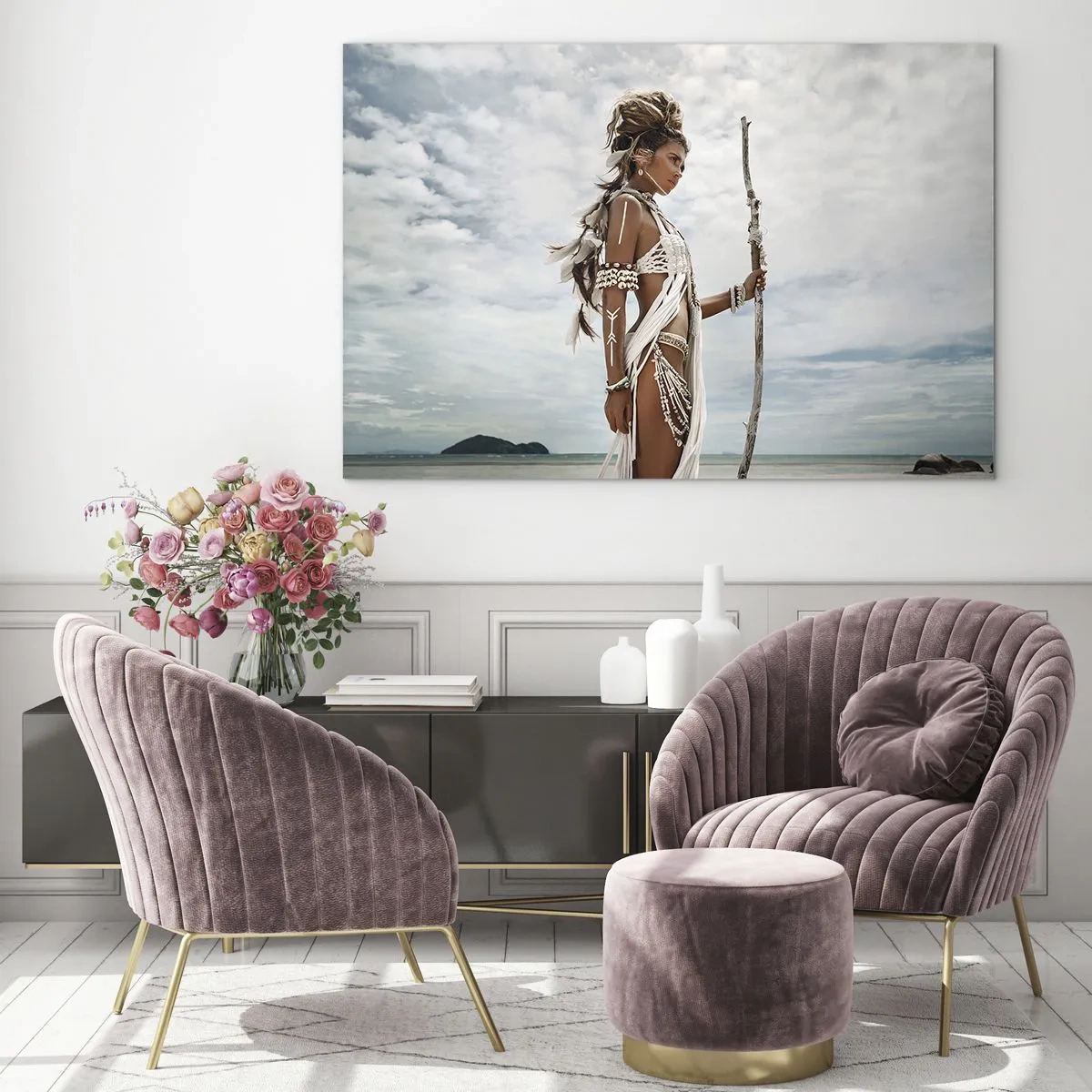 Obraz na skle - Královna tropů - 120x80 cm