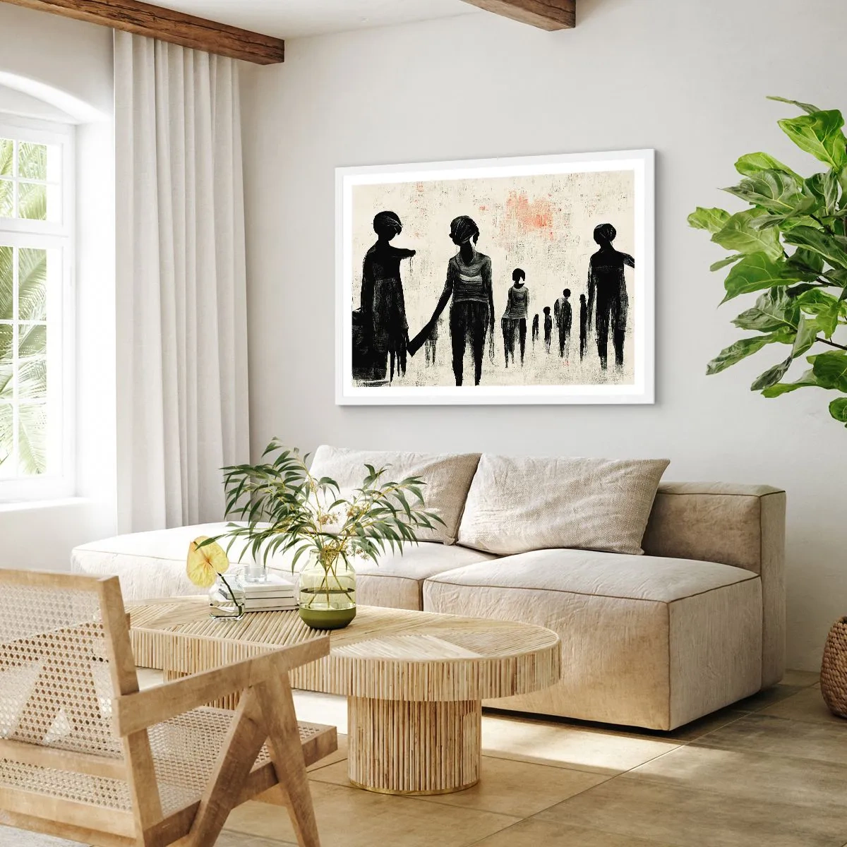 Plakát v bílém rámu - Proti samotě - 91x61 cm