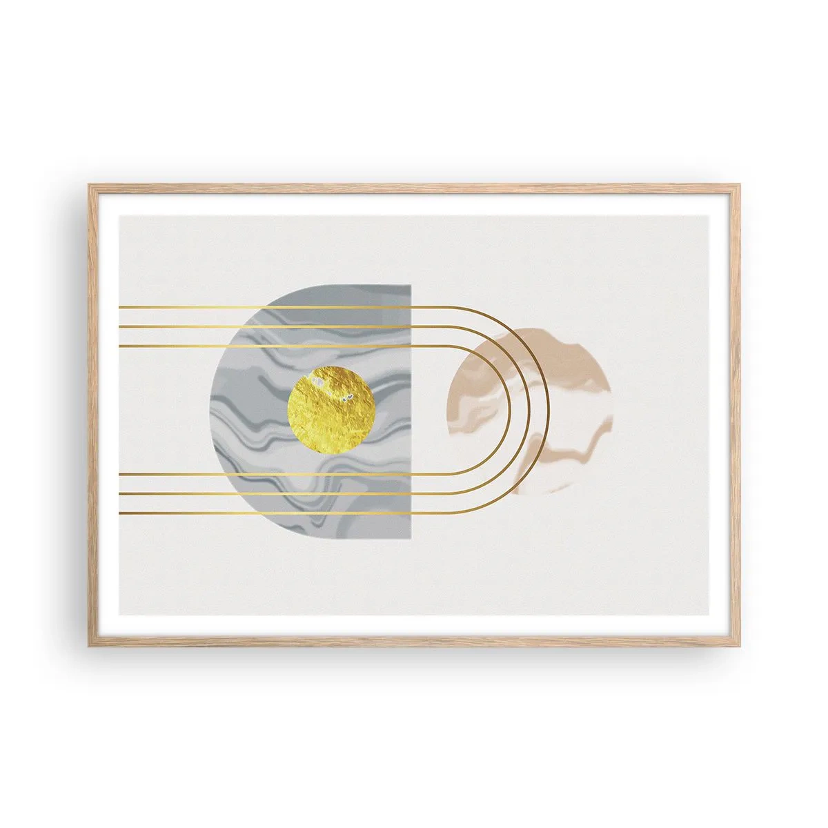 Plakát v rámu světlý dub - Jas a zářivost - 100x70 cm