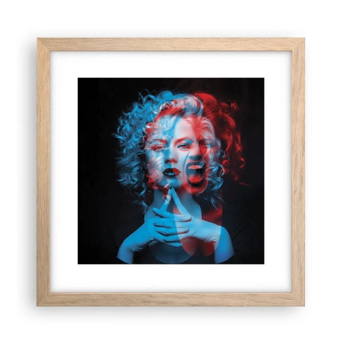 Plakát v rámu světlý dub - Alter ego - 30x30 cm