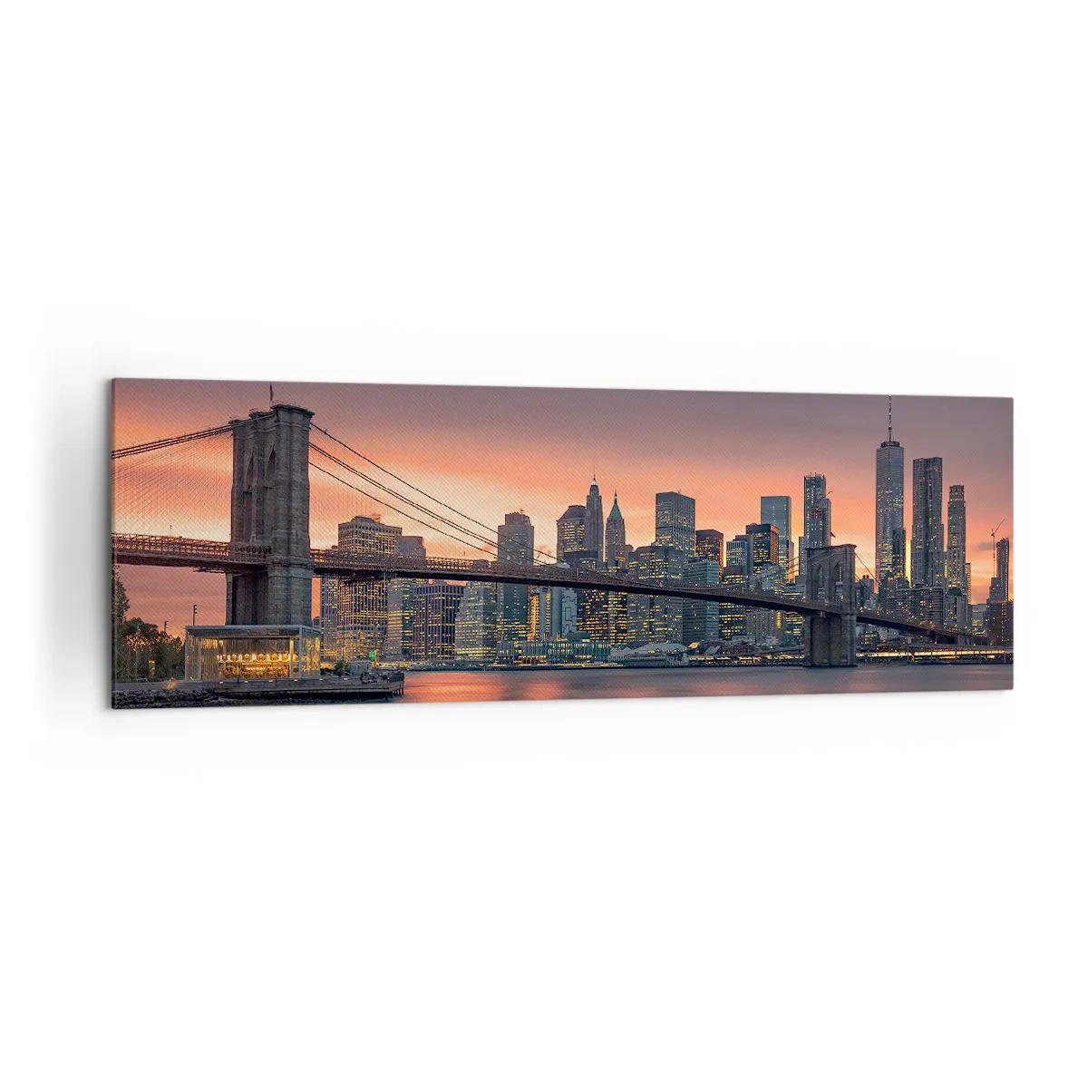 Obraz na plátně - Ponořené do liliového ticha - 160x50 cm