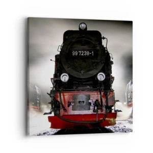 Obraz na plátně - Stojí a sápe, funí a fouká - 40x40 cm