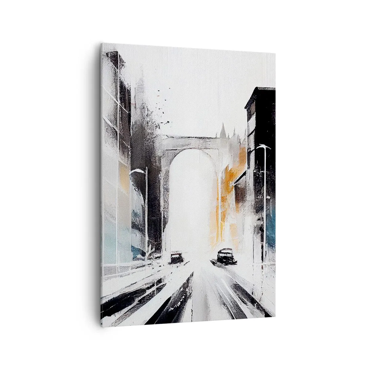 Obraz na plátně - Studie města: architektura a pohyb - 70x100 cm