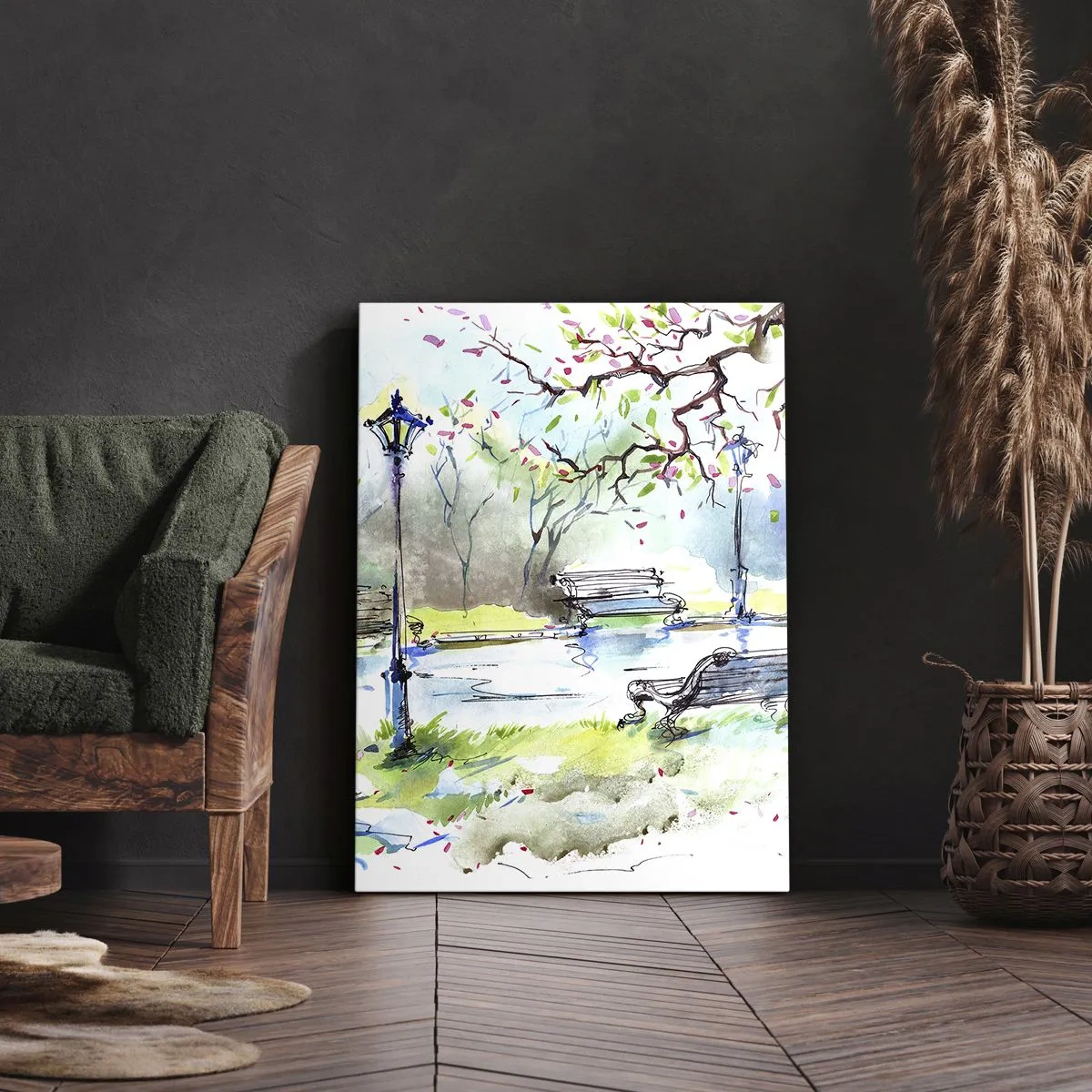 Obraz na plátně - Kouzlo parkového ticha - 70x100 cm