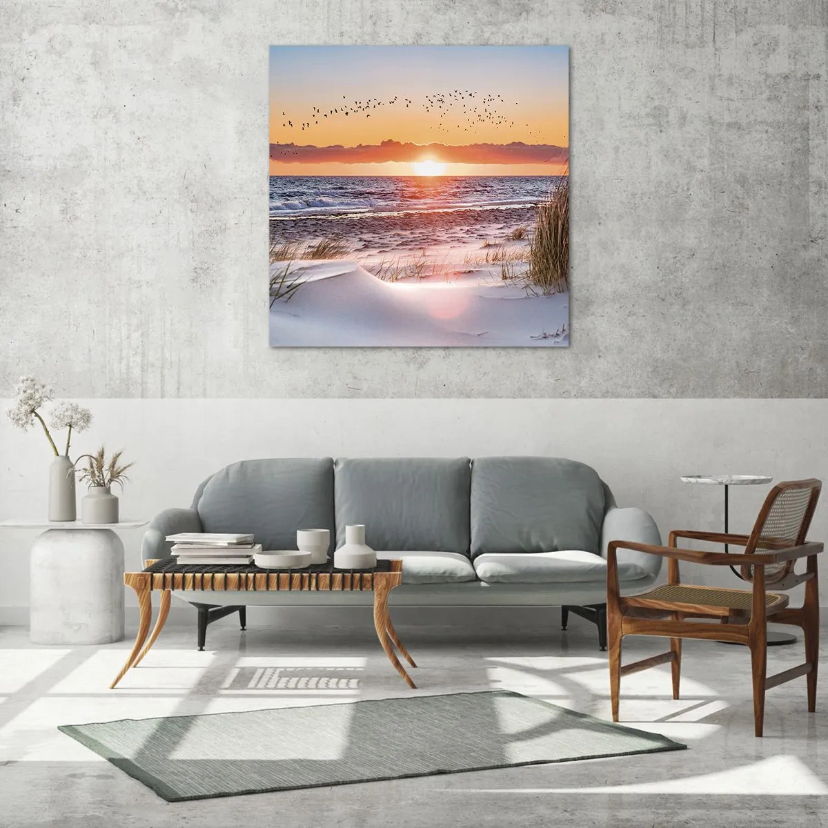 Obraz na skle - Horizontální krajina - 50x50 cm