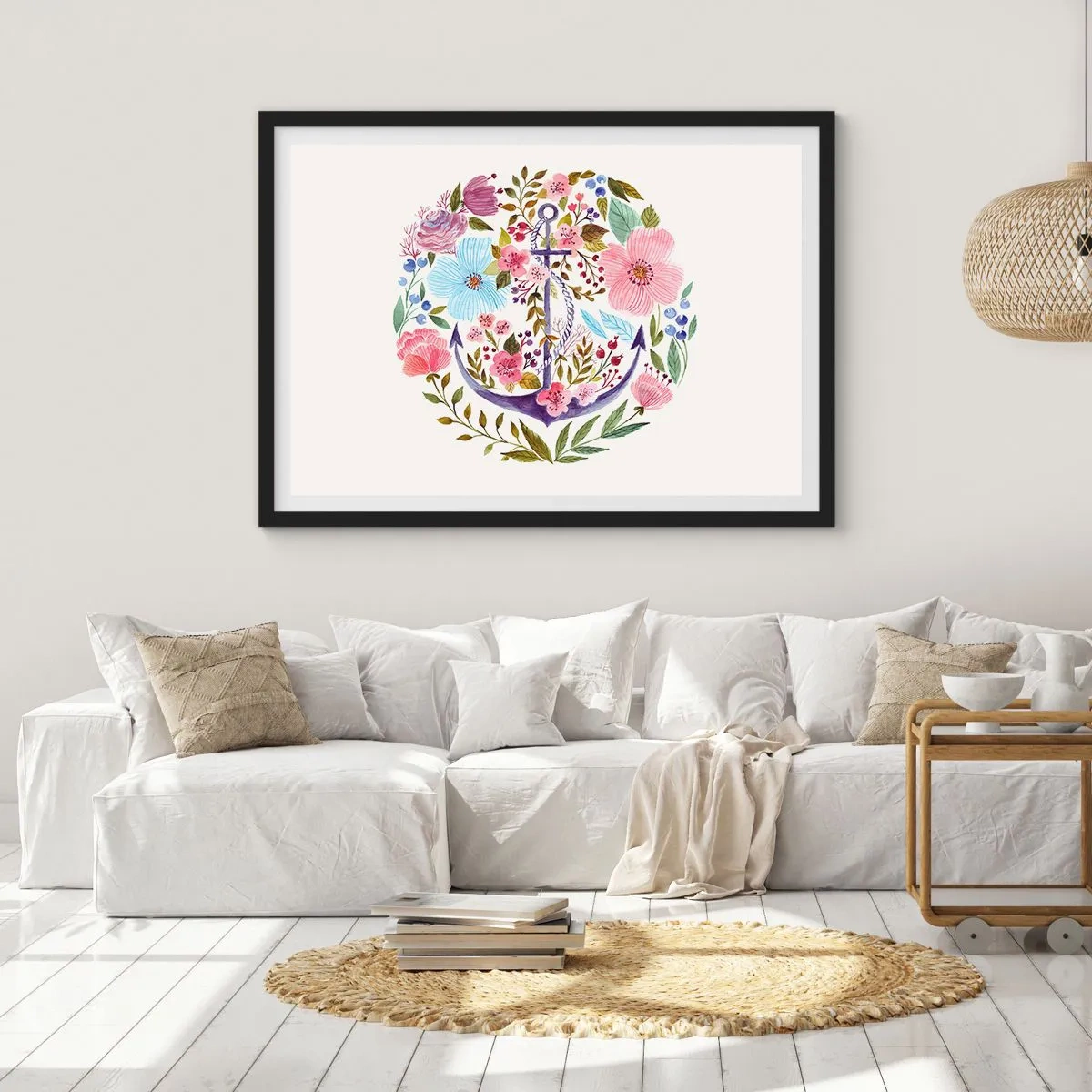 Plakát v černém rámu - Námořníkův hezký sen - 100x70 cm