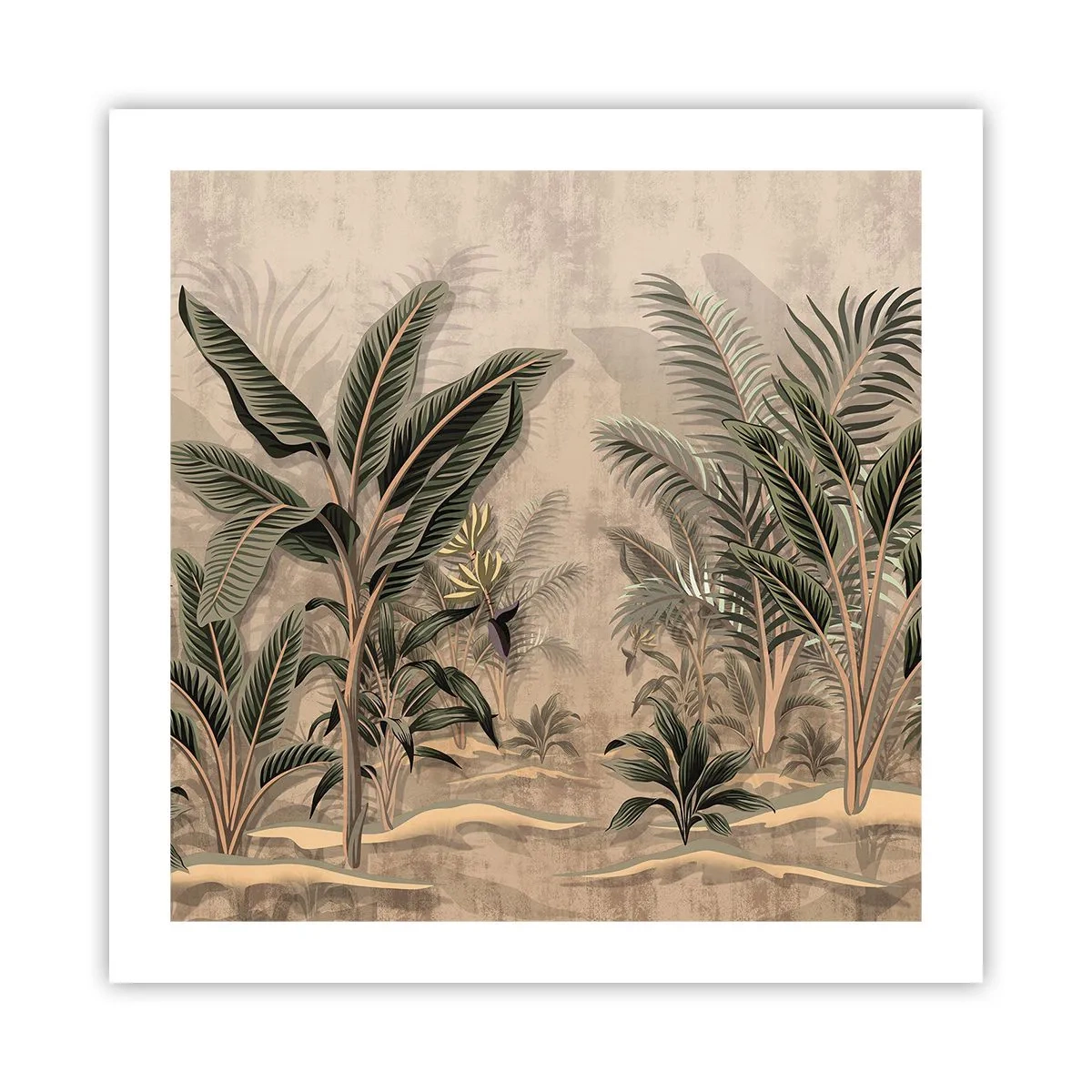 Plakát - Rytina v koloniálním stylu - 50x50 cm