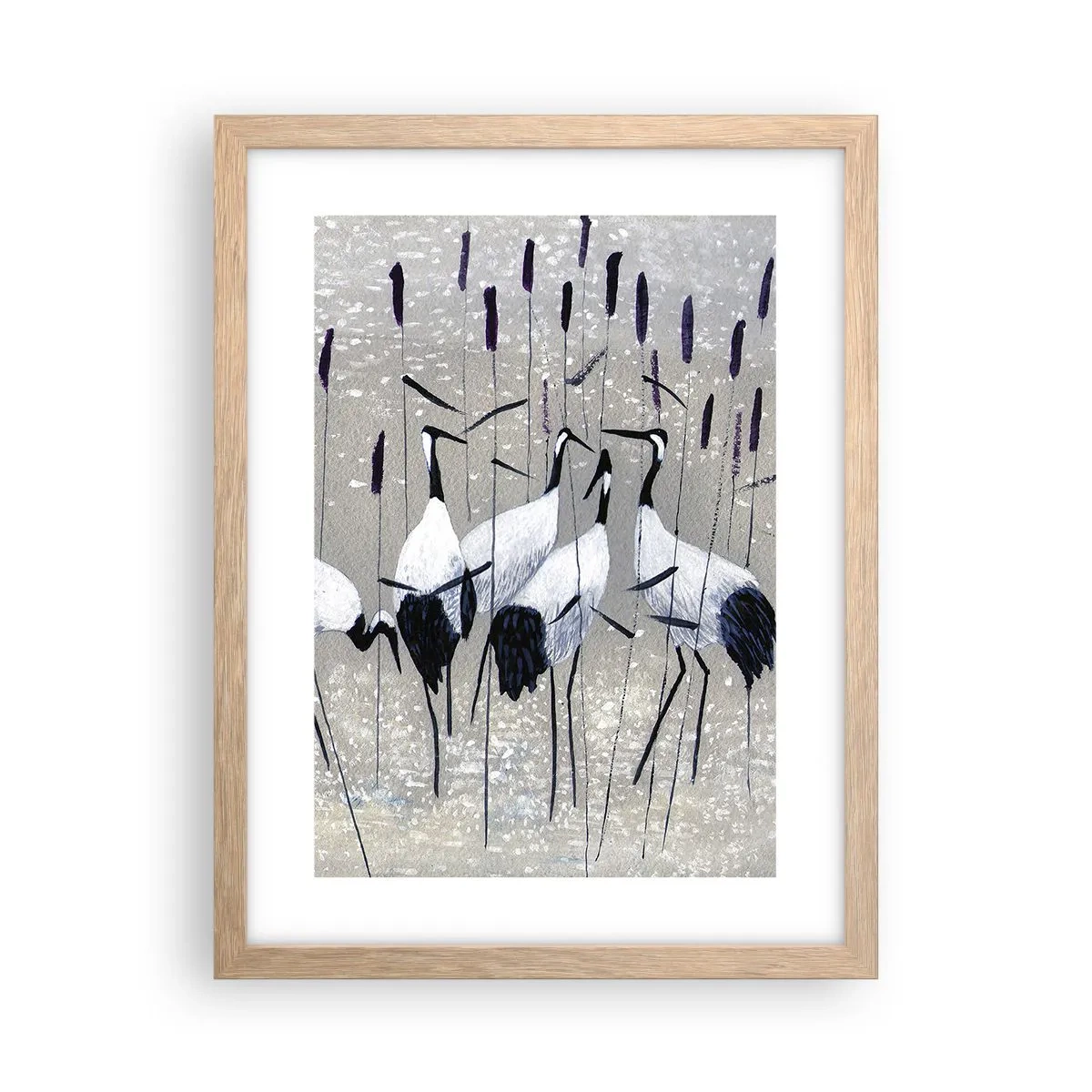 Plakát v rámu světlý dub - Mezi svými - 30x40 cm