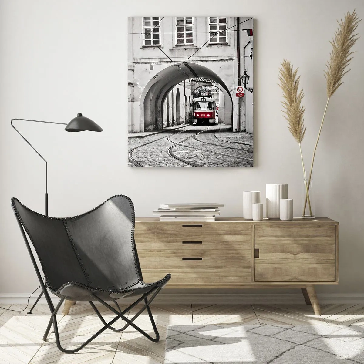 Obraz na skle - Městským labyrintem - 50x70 cm