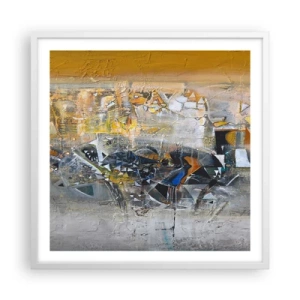 Plakát v bílém rámu - Všechno se podaří - 60x60 cm