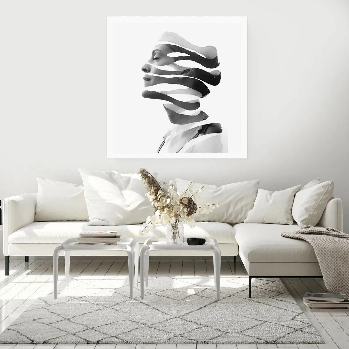 Plakát - Surrealistický portrét - 60x60 cm