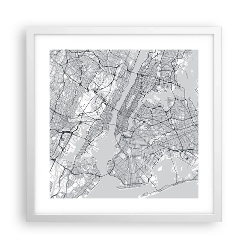 Plakát v bílém rámu - Anatomie metropole - 40x40 cm