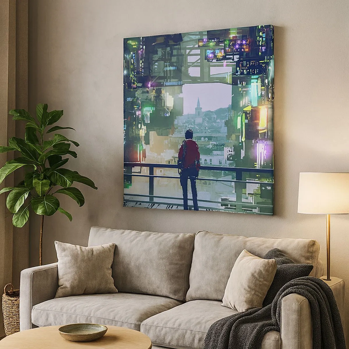 Obraz na plátně - Dva světy - 30x30 cm