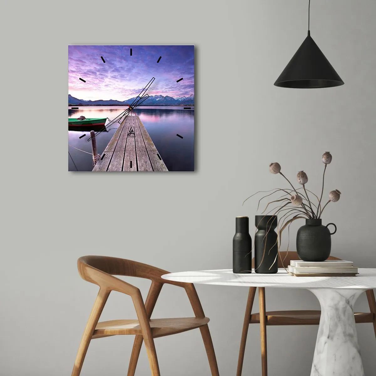 Nástěnné hodiny - Přátelské ticho - 30x30 cm