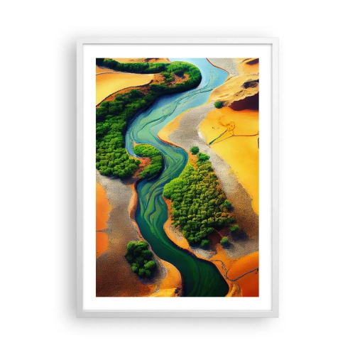 Plakát v bílém rámu - Životodárná řeka - 50x70 cm