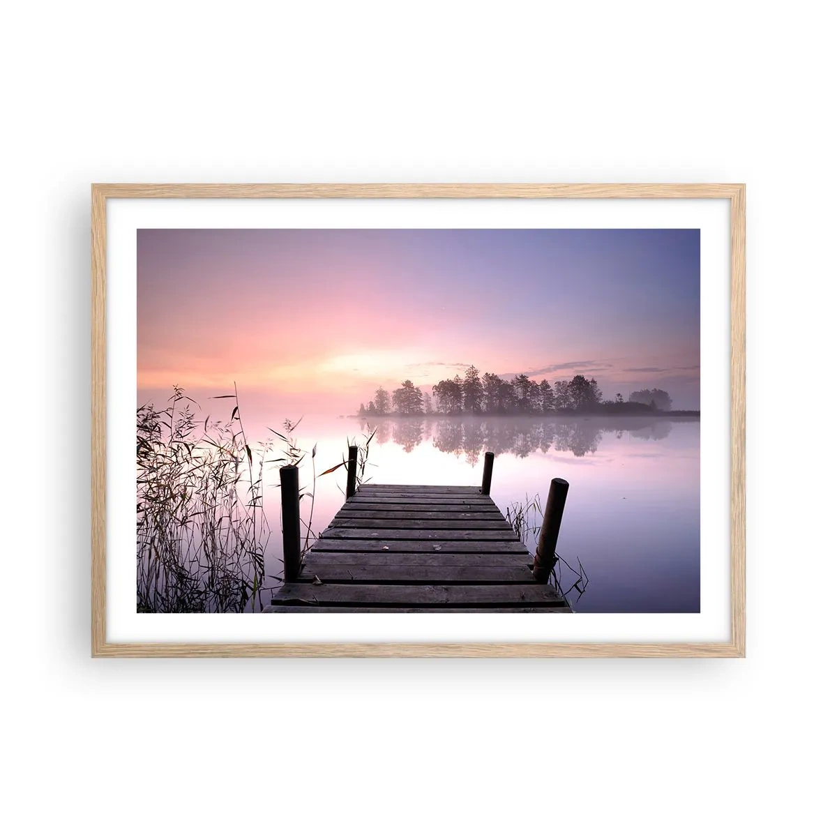 Plakát v rámu světlý dub - Z liliové mlhy… - 70x50 cm