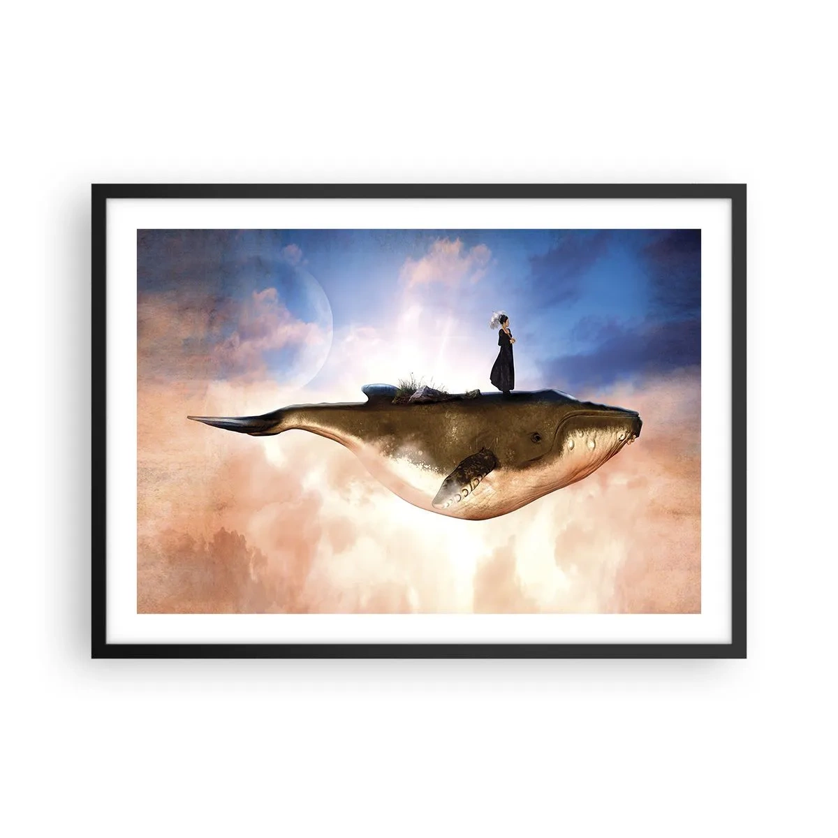 Plakát v černém rámu - Surrealistická cesta - 70x50 cm