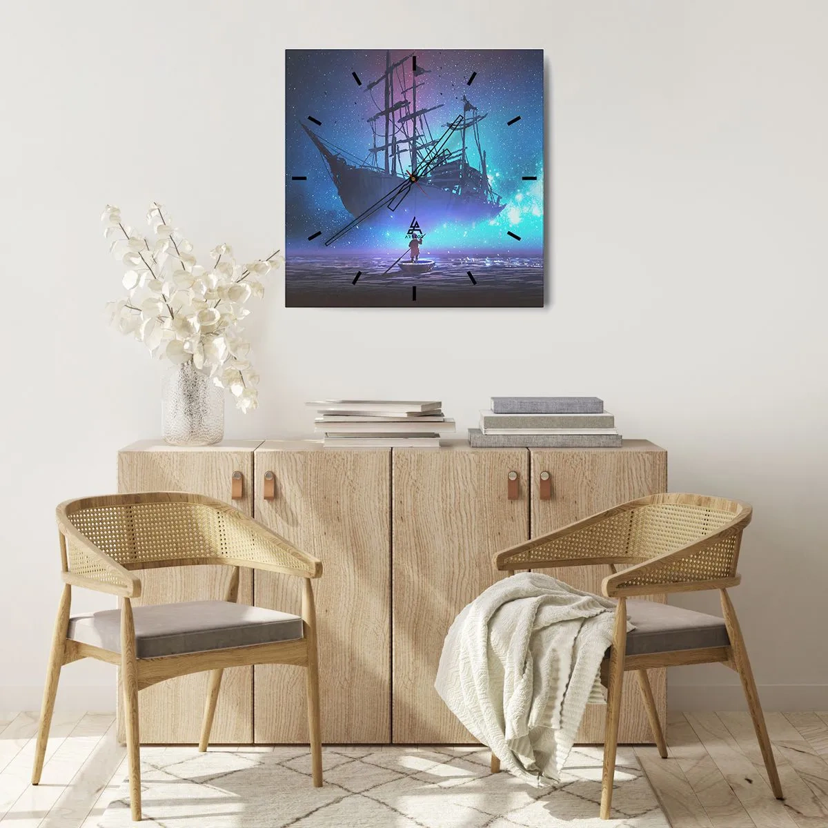 Nástěnné hodiny - Setkání s mýtem moře - 30x30 cm