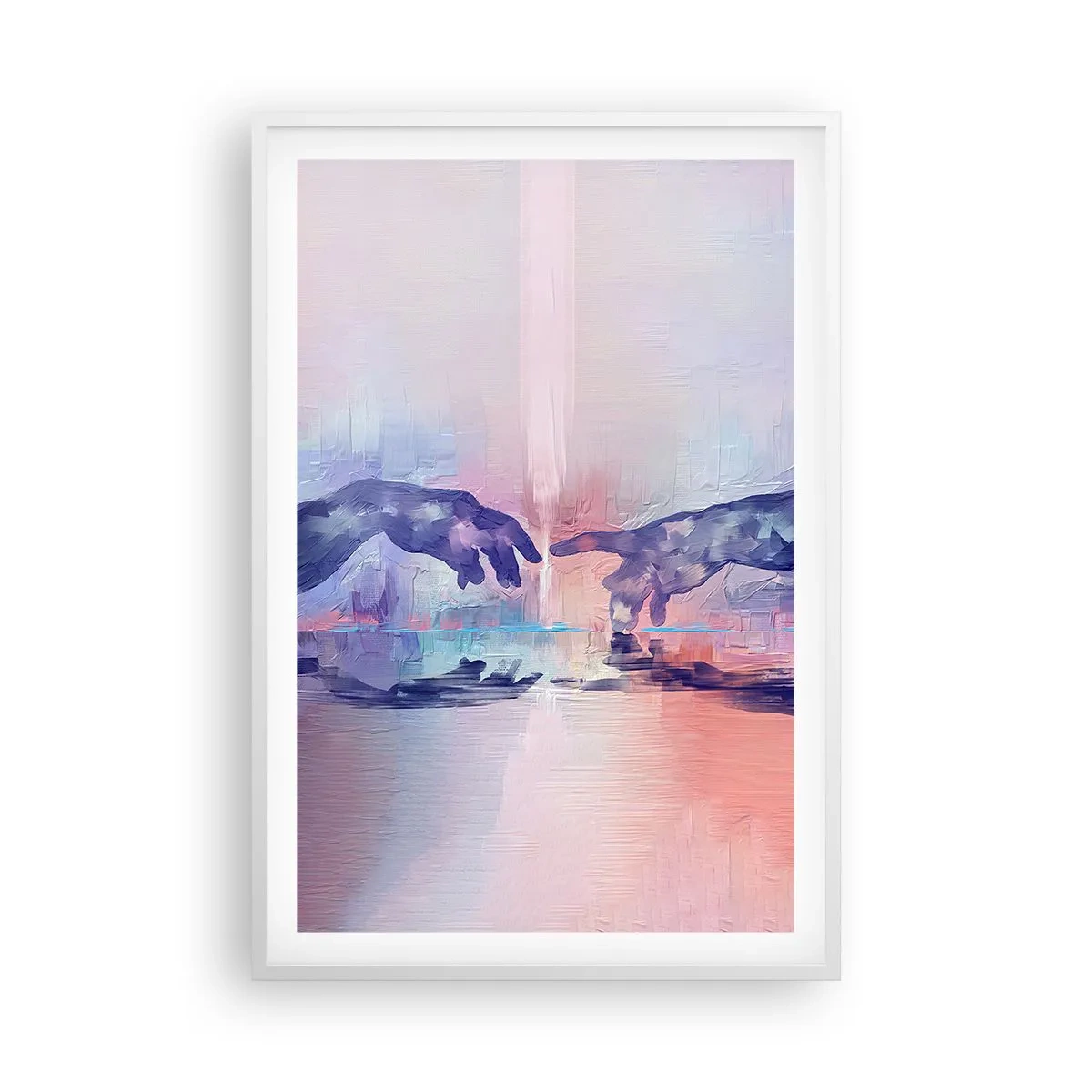 Plakát v bílém rámu - Božská jiskra života - 61x91 cm