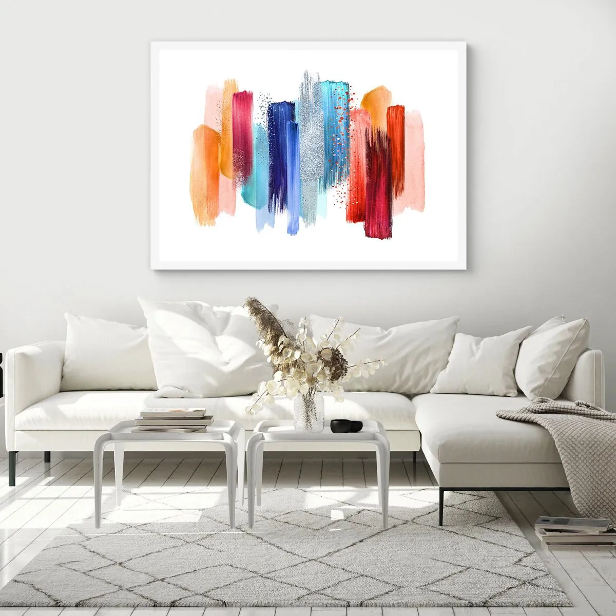 Plakát v bílém rámu - Nahoru a dolů - 70x50 cm