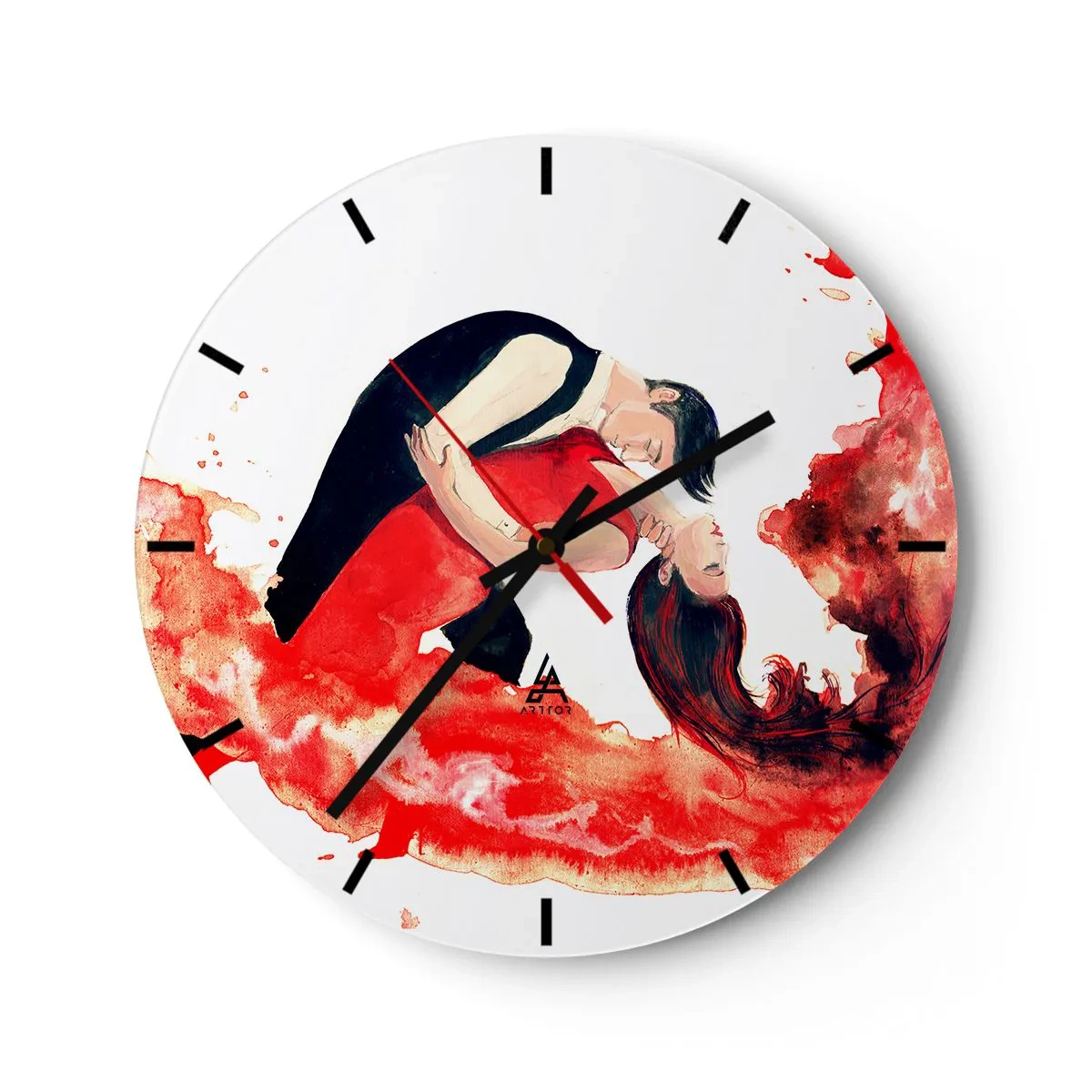 Nástěnné hodiny - Tango - smyslná vlna - 40x40 cm