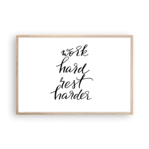 Plakát v rámu světlý dub - Životní rovnováha - 91x61 cm