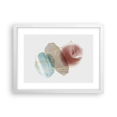 Plakát v bílém rámu - Korálky prostoru - 40x30 cm